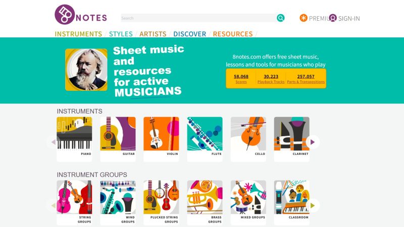 8notes – 免费乐谱库与配套练习工具的音乐学习站-超应用