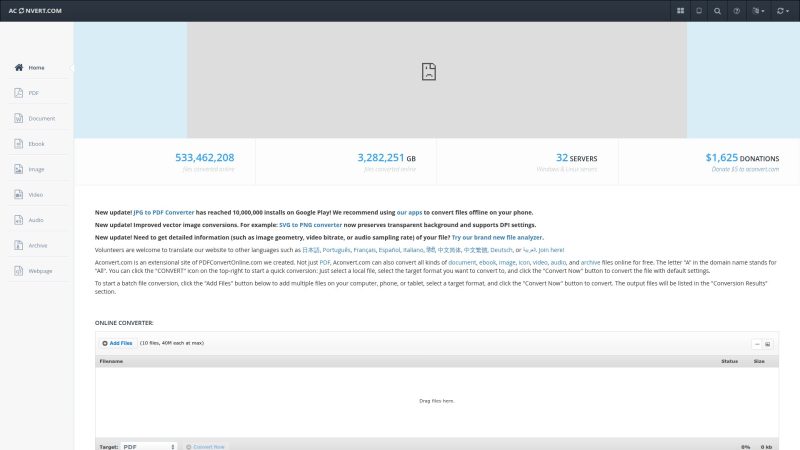 AConvert – 免费全格式在线文件转换工具 - 超应用-超应用