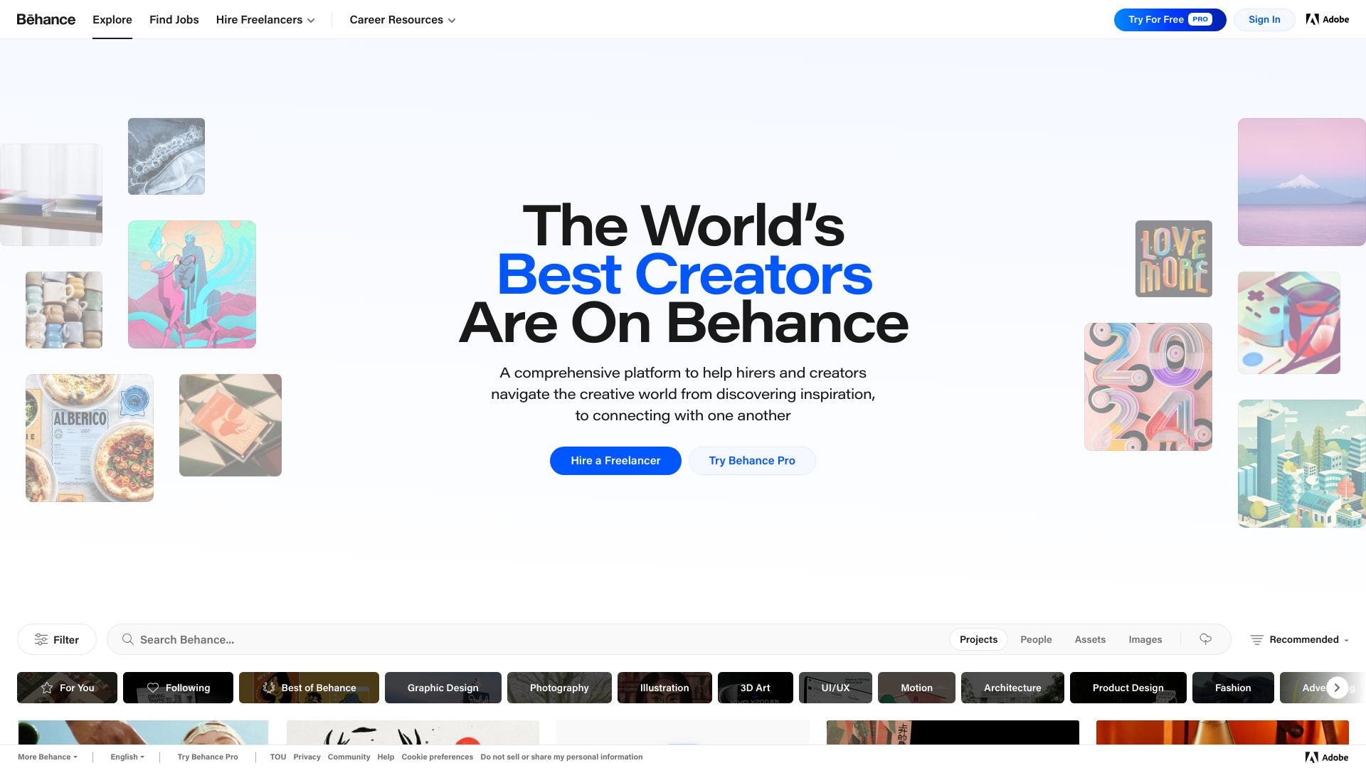 Behance - 全球创意设计作品展示平台 1 Behance