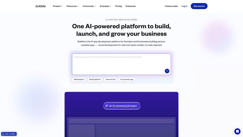 Bubble - 无需代码的可视化应用开发平台-超应用