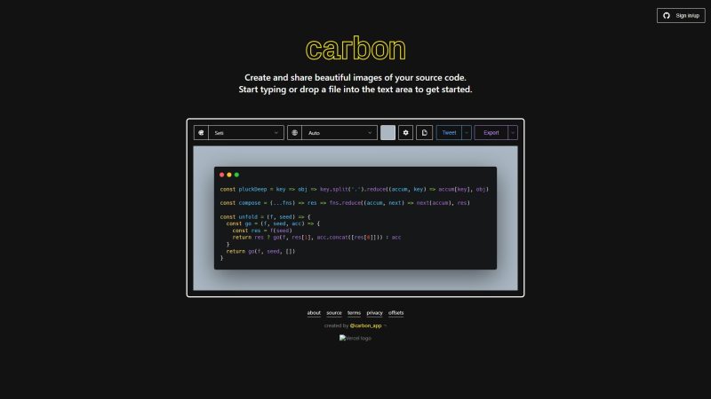 Carbon – 代码高亮美化与分享截图工具 - 超应用-超应用