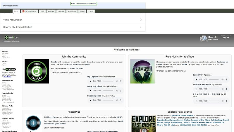 CcMixter – 混音作品、采样与人声素材的开放协作社区 - 超应用-超应用