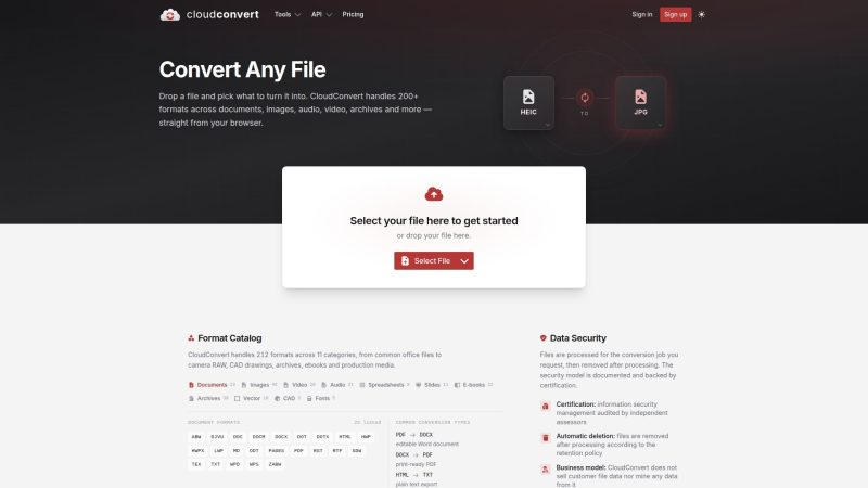 CloudConvert – 在线文件格式转换工具 - 超应用-超应用