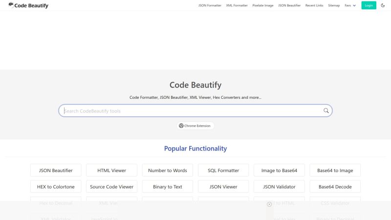 Code Beautify – 在线代码格式化与美化工具集 - 超应用-超应用