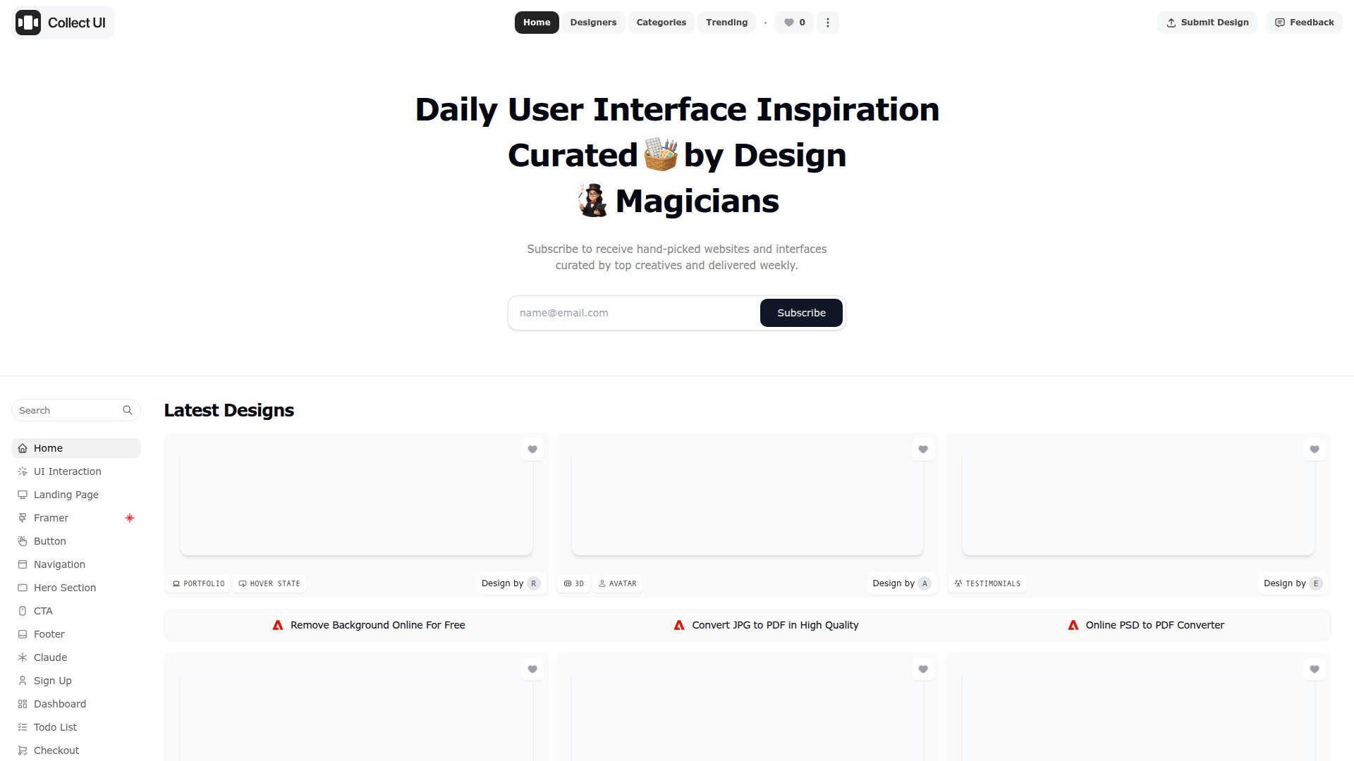 Collect UI – 每日 UI 设计灵感库