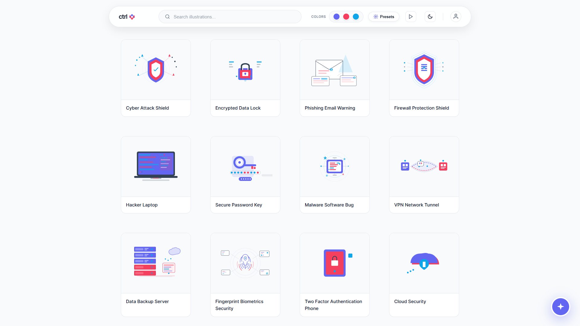 ctrlv – 可商用免署名的 SVG 插图库与 AI 草图工具