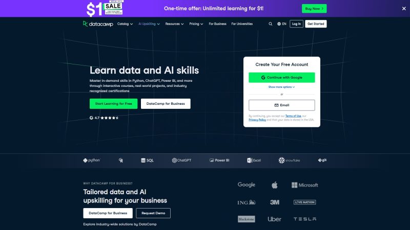 DataCamp – 在线数据与 AI 技能课程学习站-超应用