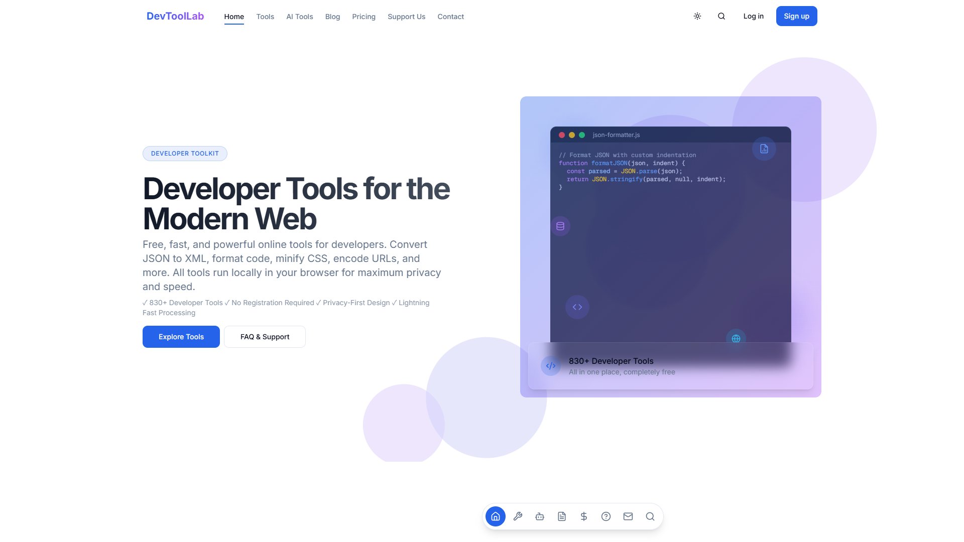 DevToolLab – 免登录即用的在线开发者工具集