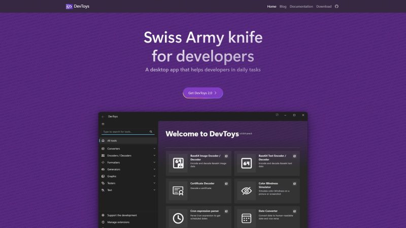 DevToys – 开发者的离线小工具箱客户端 - 超应用-超应用