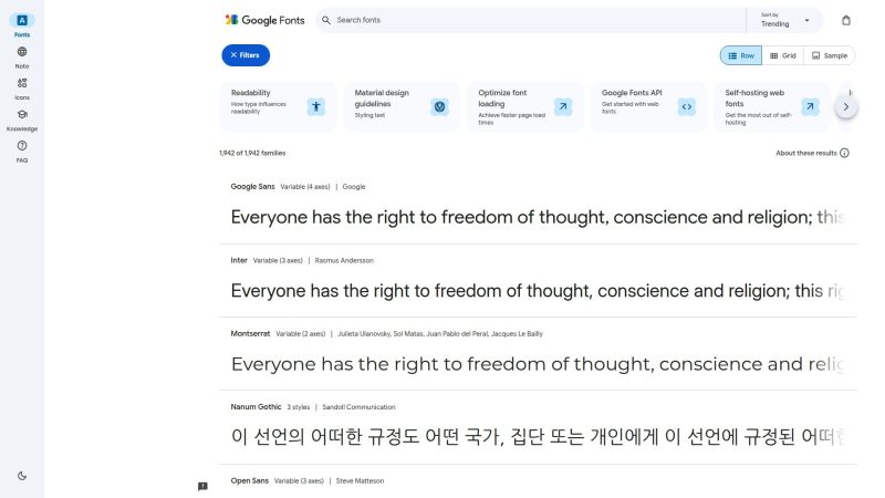 Google Fonts – 开源字体与图标素材库 - 超应用-超应用