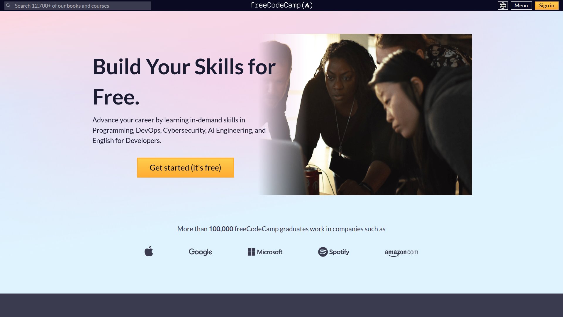 freeCodeCamp – 免费编程学习与认证社区