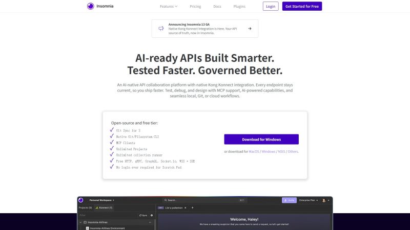 Insomnia – AI 原生 API 协作开发工具 - 超应用-超应用