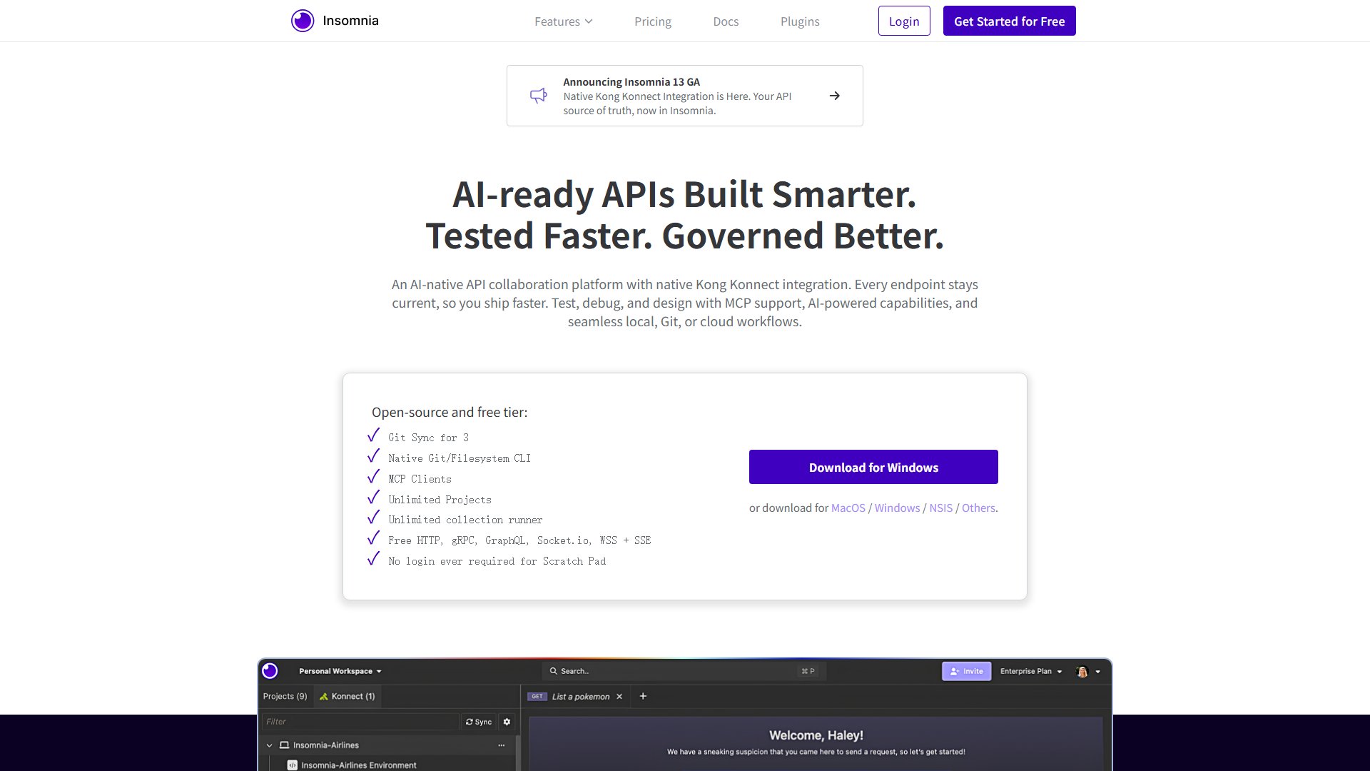 Insomnia – AI 原生 API 协作开发工具