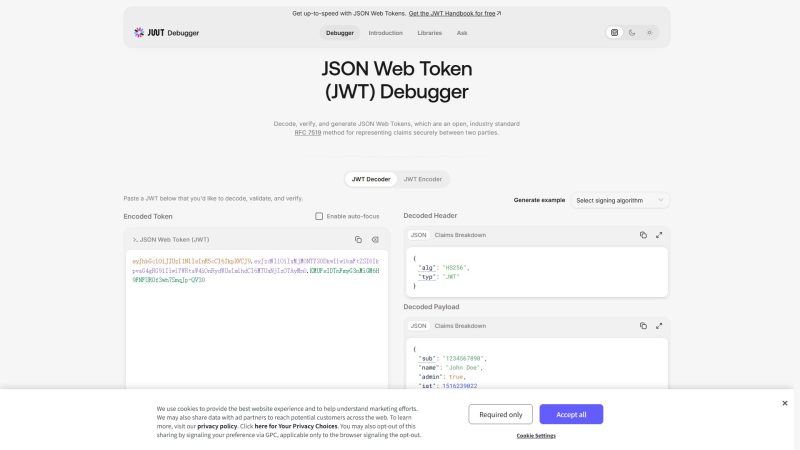 JWT.io – JSON Web Token 调试与签名验证工具 - 超应用-超应用