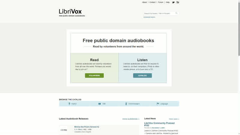 LibriVox - 免费公共领域有声书平台 - 超应用-超应用