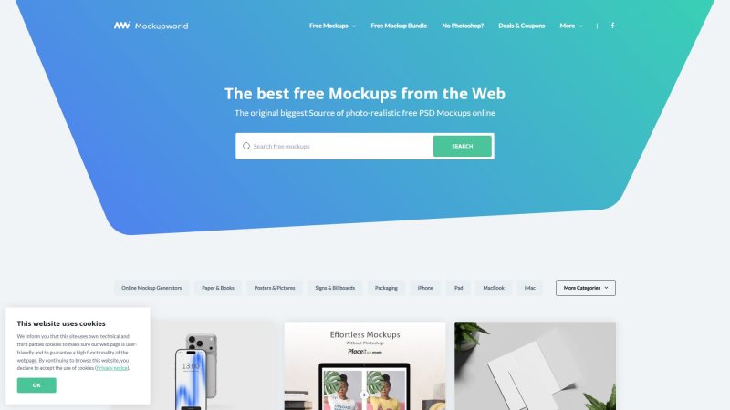 Mockup World – 免费照片级样机素材聚合站 - 超应用-超应用