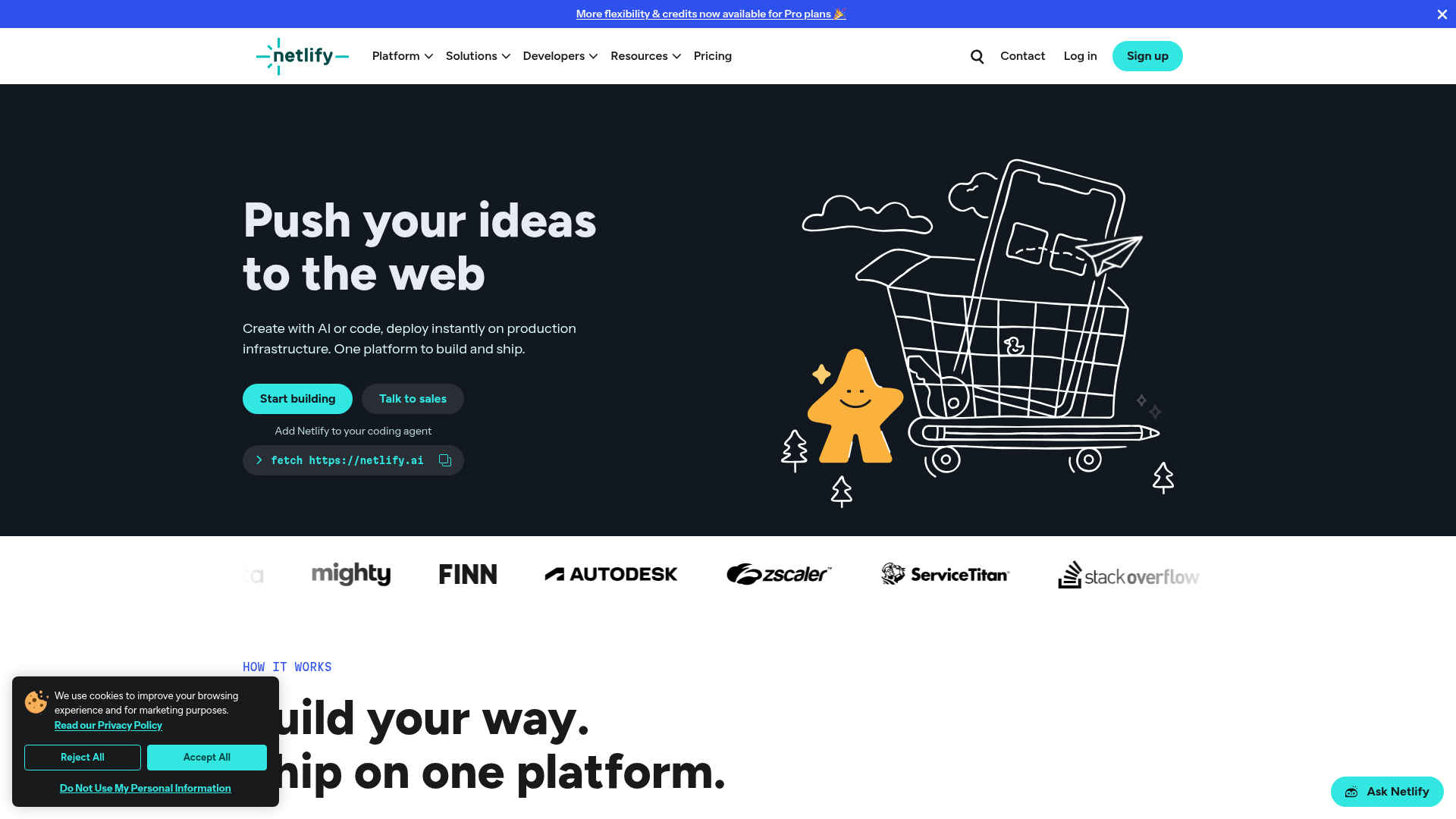 Netlify – 全栈网站构建与一键全球部署工具