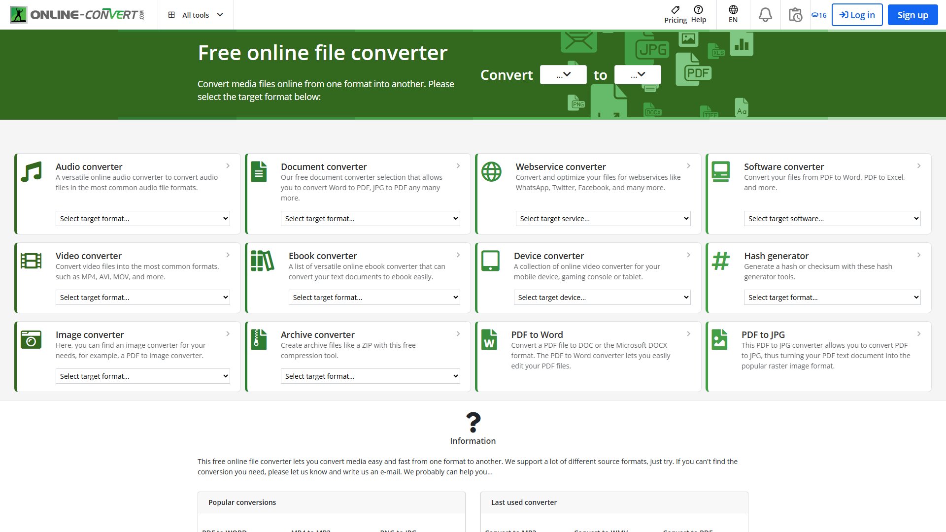 Online-Convert – 免费在线文件格式转换工具