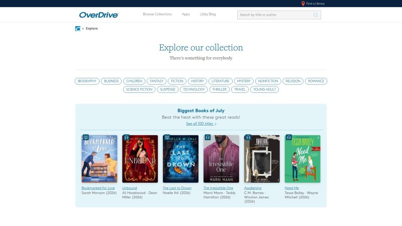 OverDrive – 图书馆数字资源借阅与免费电子书平台 - 超应用-超应用