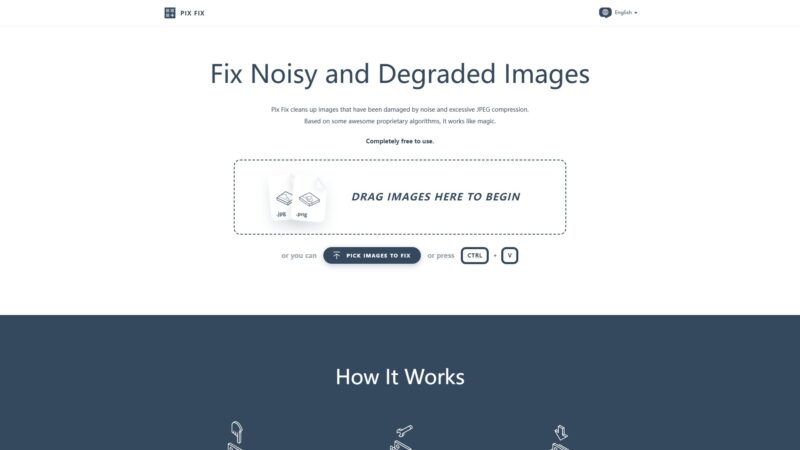 PixFix – 清理噪点与 JPEG 压缩损伤的在线图片修复工具 - 超应用-超应用
