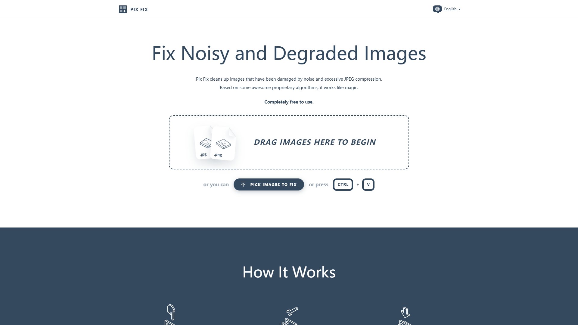 PixFix – 清理噪点与 JPEG 压缩损伤的在线图片修复工具