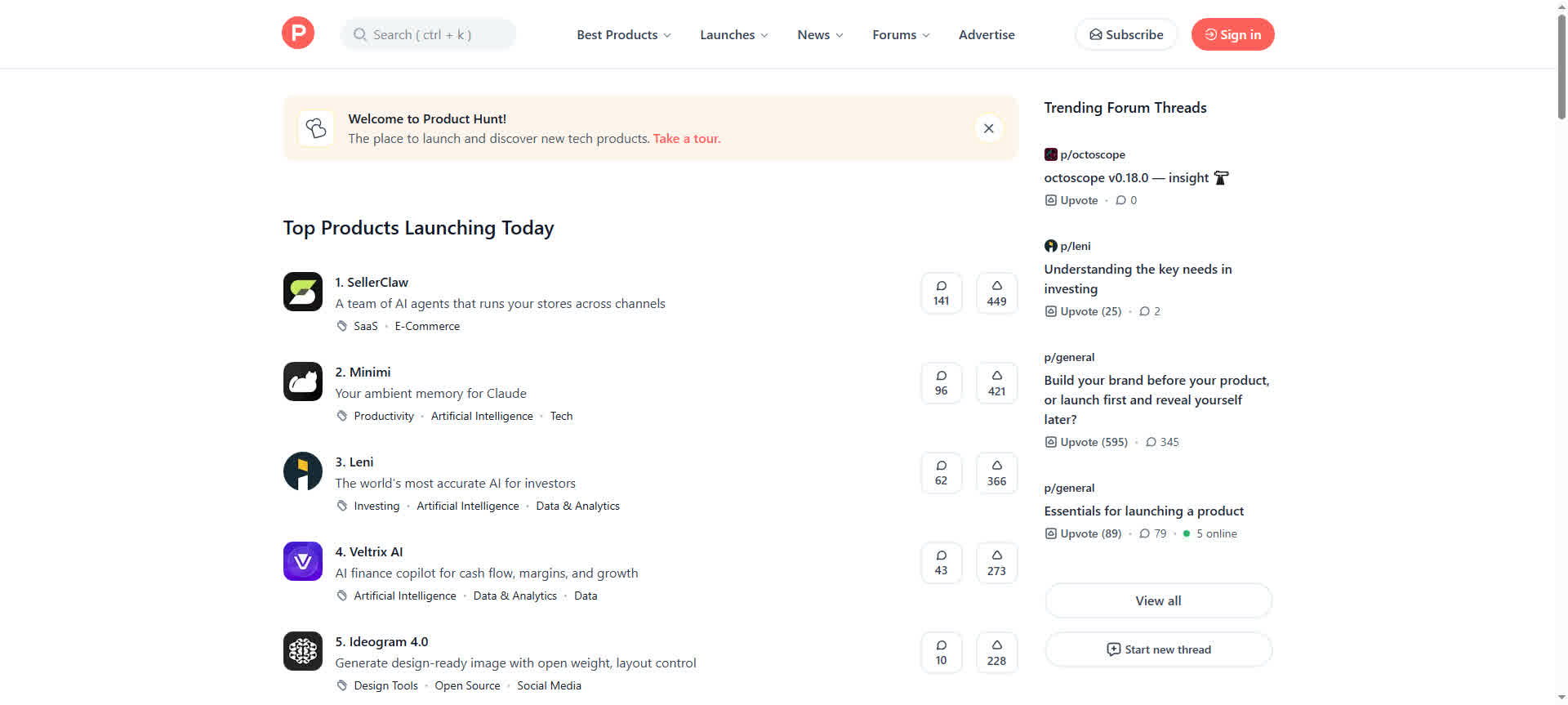 Product Hunt — 新产品发现与社区