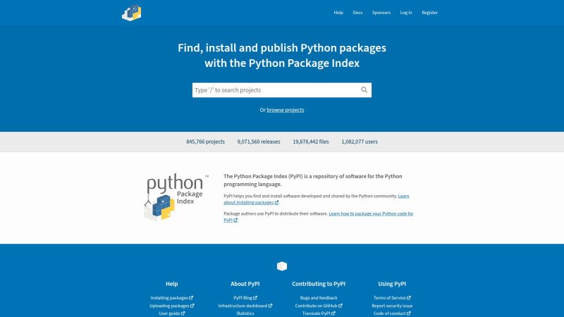 PyPI – Python 官方包管理与发现平台 - 超应用-超应用