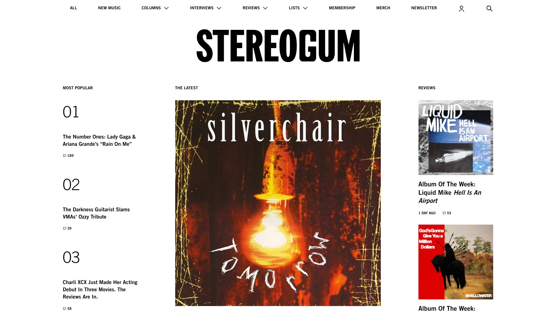 Stereogum - 独立音乐与流行文化资讯平台 1 Stereogum
