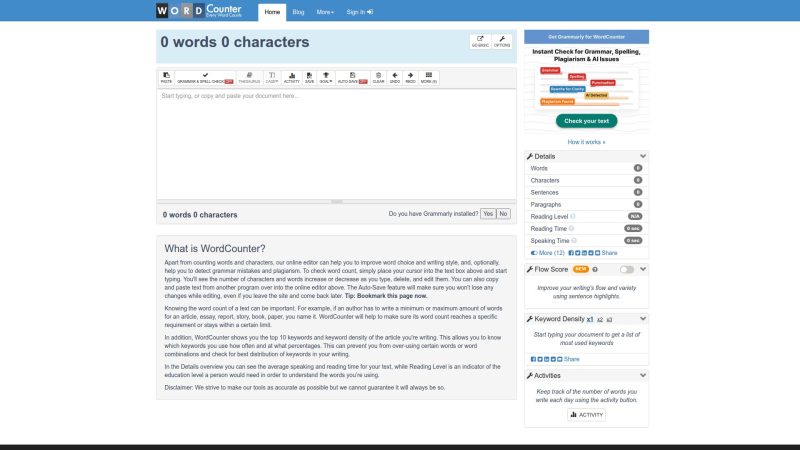 WordCounter – 在线字数统计与写作改进工具 - 超应用-超应用