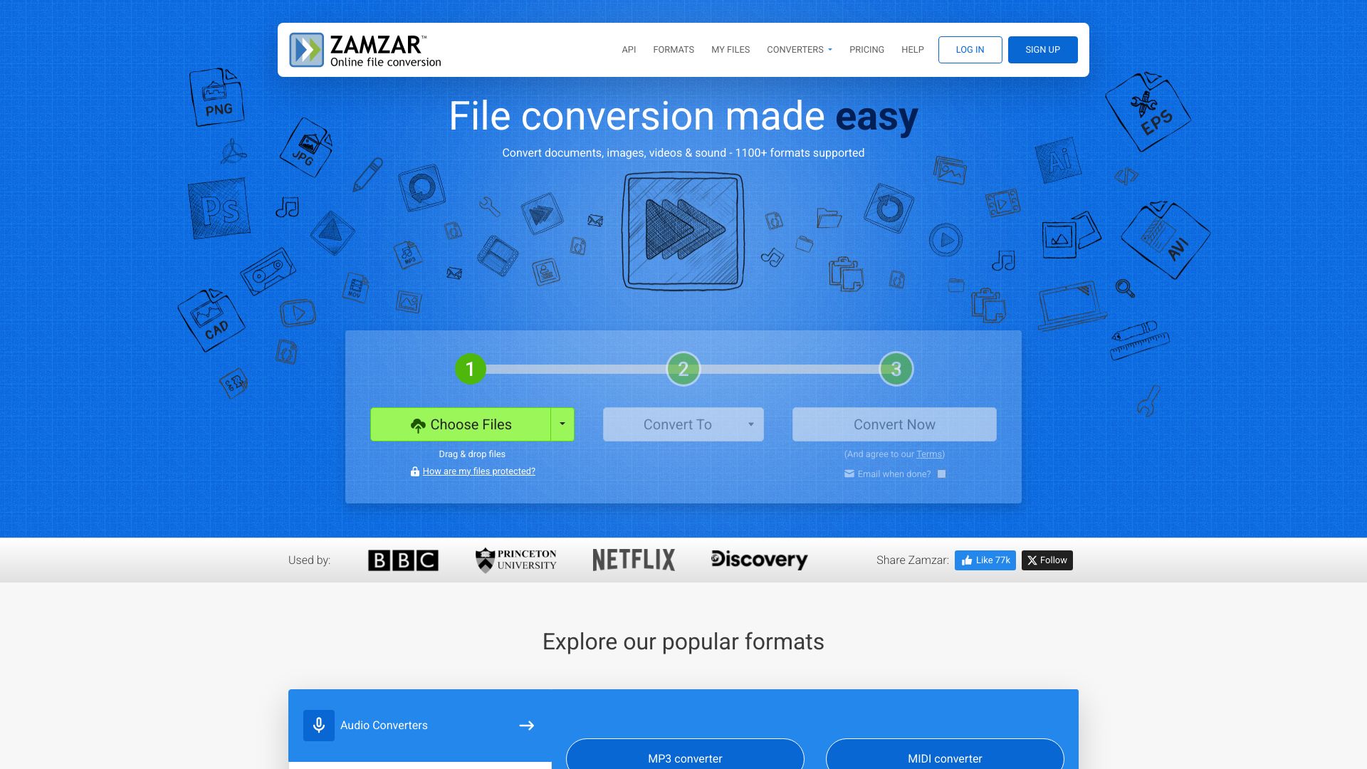 Zamzar - 万能文件格式转换助手 1 Zamzar
